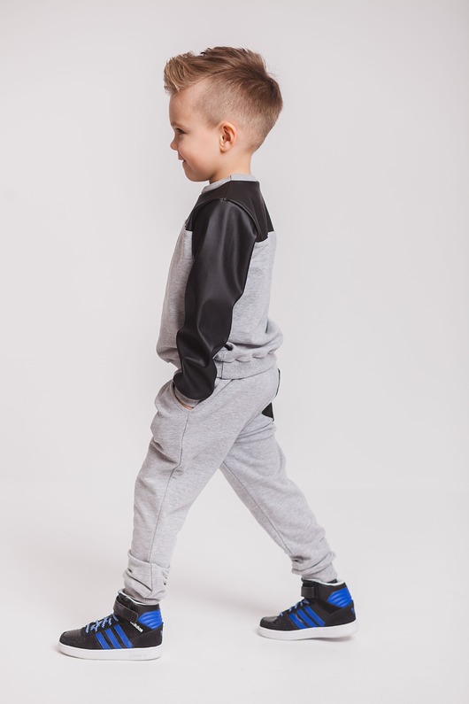 bluzki dla chłopców Bluza szara r.116