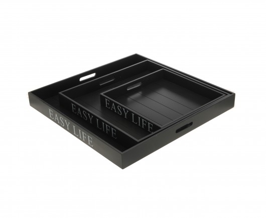 Taca 3 szt. EASY LIFE black MIA home