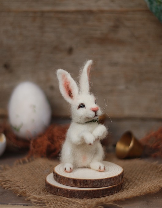 figurki i rzeźby Biały Króliczek