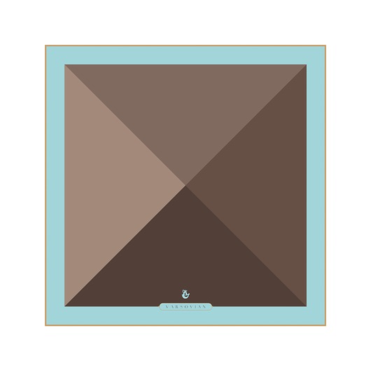 apaszki Apaszka jedwabna Mus kawowy 68x68