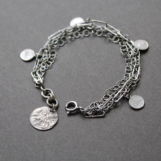 bransoletki z kamieni naturalnych Bransoletka łańcuszkowa z monetami
