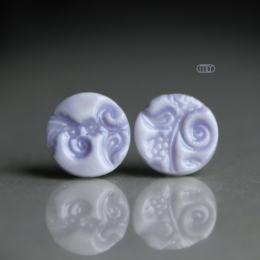 Kolczyki ceramiczne Roślinne Magda Łysiak