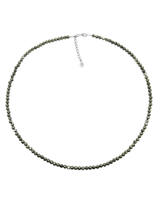 Srebrny naszyjnik choker z naturalnymi pirytami IVE Jewelry