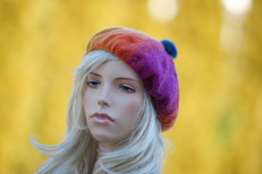  Beret na wiosnę &quot; Parisien &quot;  HERBE DESIGN