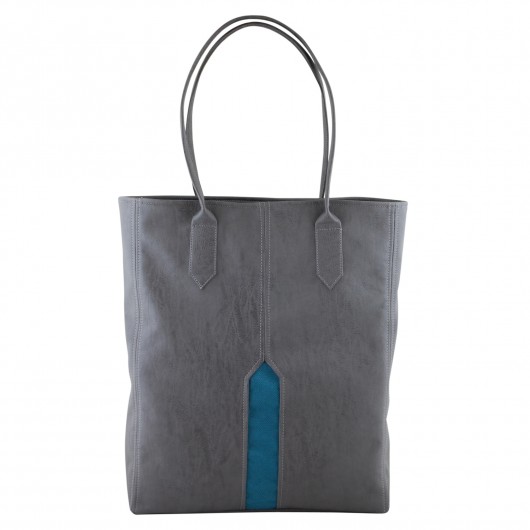 PILLAR - duża torba - shopper - szary i turkus incat