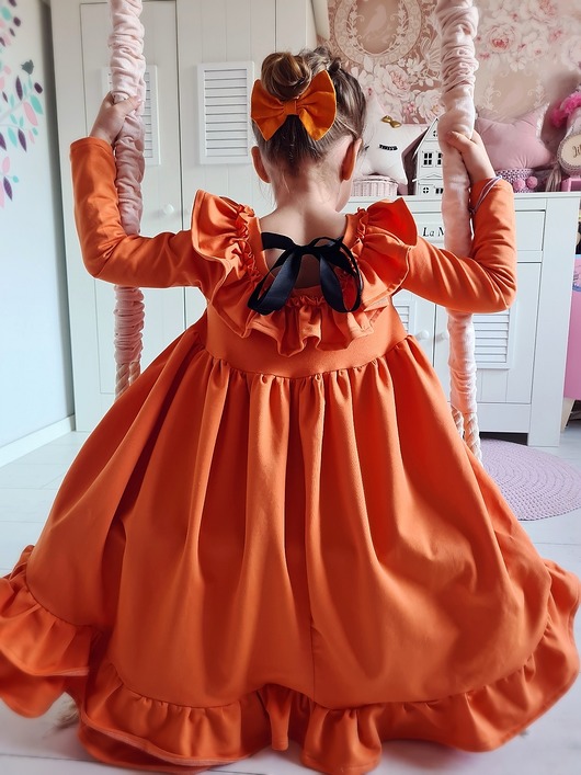 sukienki dla dziewczynki Sukienka Dresowa Energy Orange