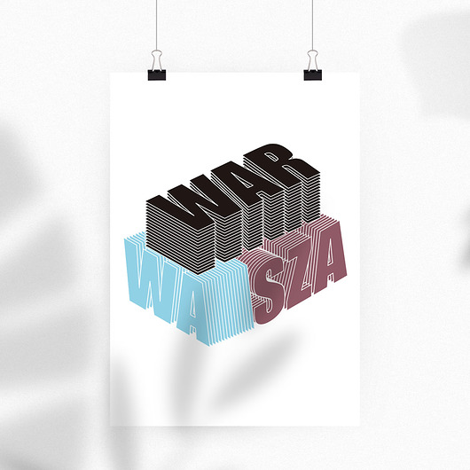 Plakat - WAR SZA WA kolor PADE SPACE