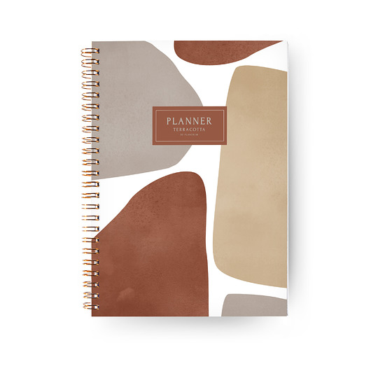 kalendarze i plannery Planer Dzienny Niedatowany A5 Terracotta