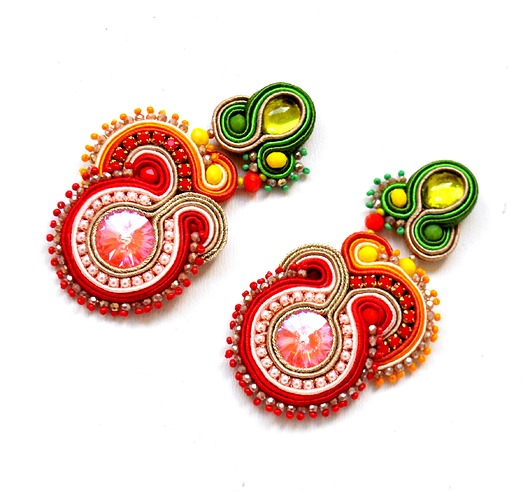 kolczyki soutache Sutaszowe kolczyki MALIBU _ EXPRESS!