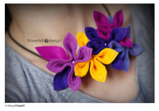 róże, fiolety i żółcie FlowerFelt Design