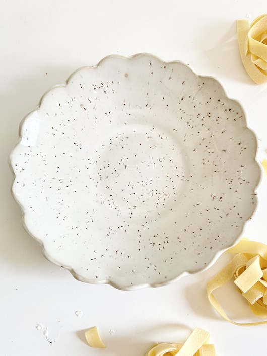 miski i misy FLORA M  Ceramiczna miska - lniana biel