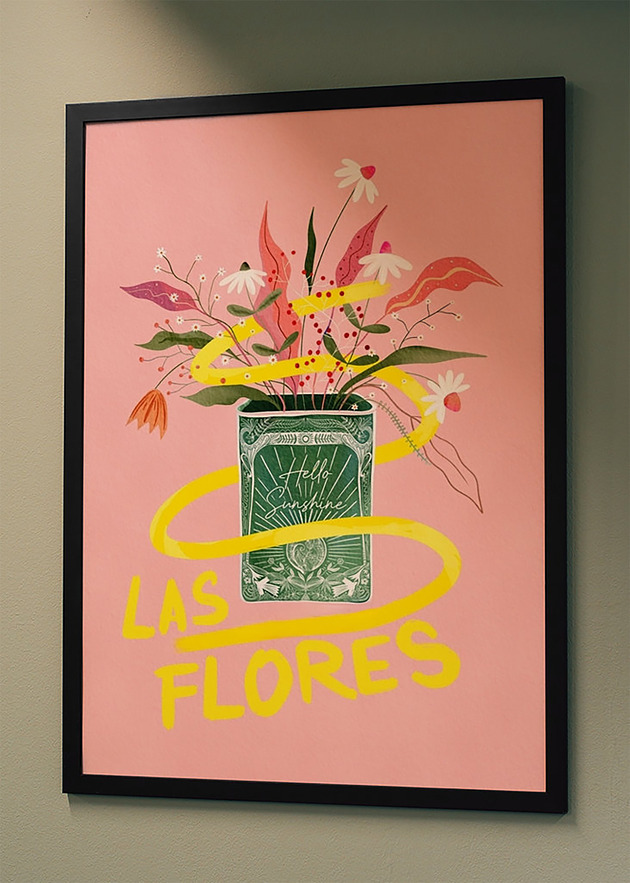 plakaty Plakat Las Flores kwiatowy vibe