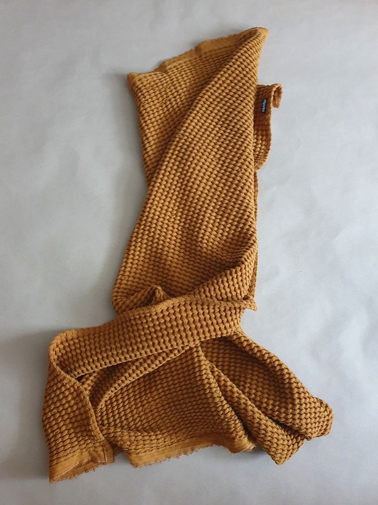 kocyki, kołderki, pościel dla dzieci Kocyk lniano-bawełniany  karmel