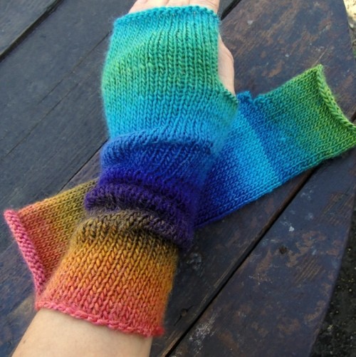 rainbow / mitenki agat handmade
