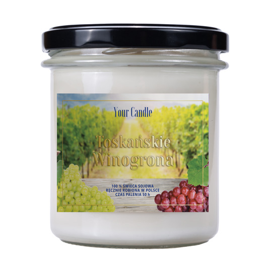 świece zapachowe ŚWIECA SOJOWA TOSKAŃSKIE WINOGRONA 300ml-Your Candle