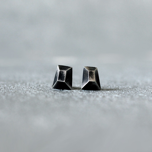 kolczyki wire wrapping Srebrne kolczyki geometryczne