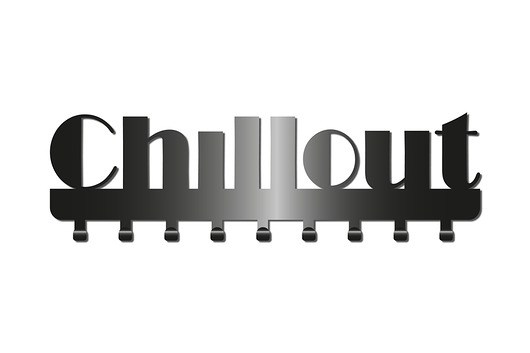 wieszaki Nowoczesny Wieszak Z Kolekcji Simple Napis Chillout 16,5Cm