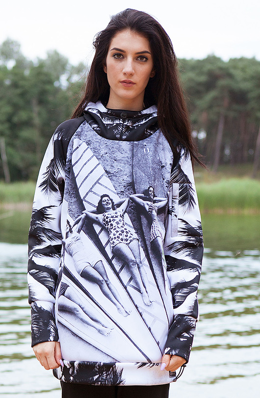 Retro Surf bluza z kapturem i wymienną maską gagaboo