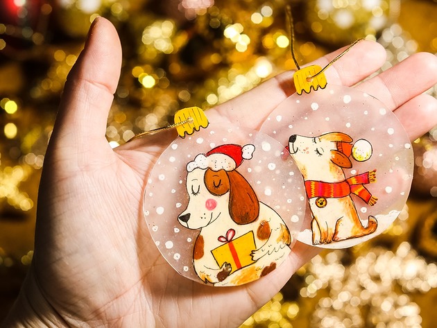 ozdoby choinkowe Choinkowe "bombki" z psiakami