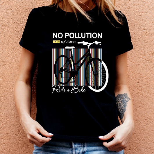 t-shirt damskie Koszulka damska No polution true explorer
