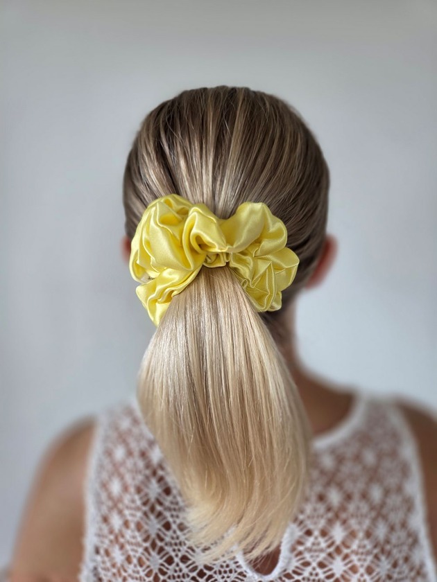 gumki do włosów Gumka jedwabna, scrunchie, frotka sunshine MAXI