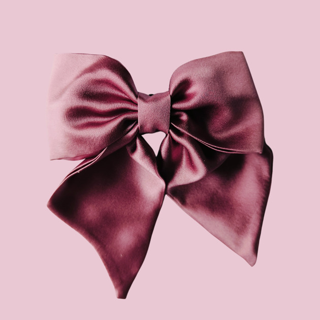 spinki i klamry do włosów Kokarda spinka klamra jedwabna dusty rose 100% jedwabna 22 momme
