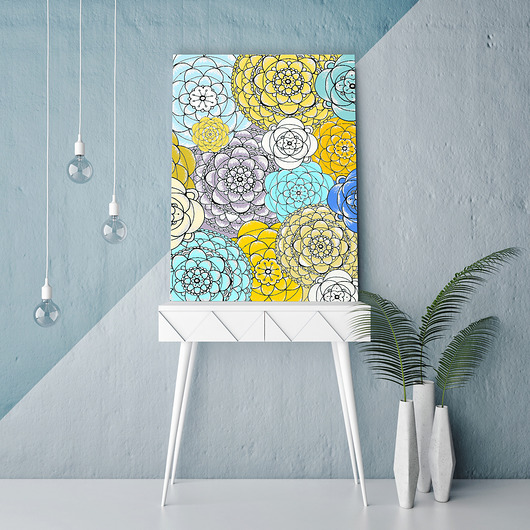 Kwiaty 50x70cm Malgorzata Domanska