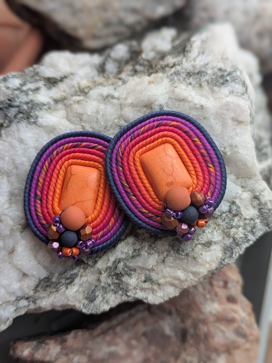 kolczyki soutache Idzie jesień 2