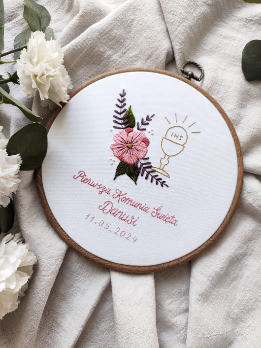 komunia - pozostałe Pamiątka Pierwszej Komunii Świętej, personalizowany prezent na komunię