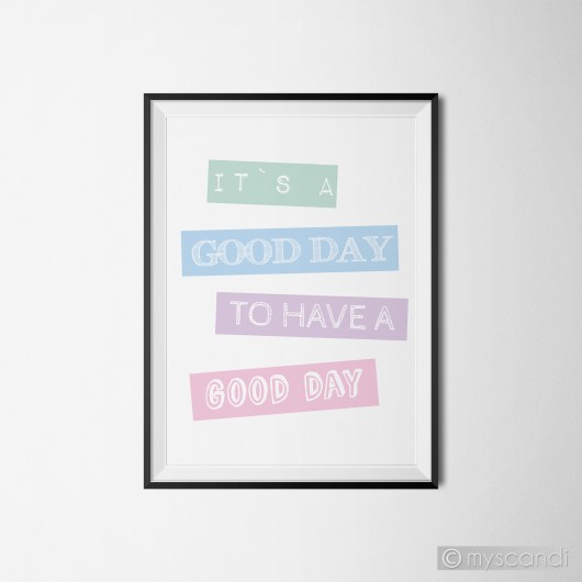 Plakat w stylu skandynawskim Good Day myscandi