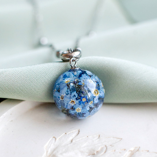 wisiory Wisiorek z niezapominajkami