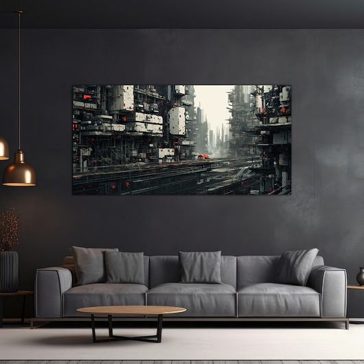 plakaty Futurystyczna Japonia, Cyberpunk - Plakat - Loft, Minimalizm