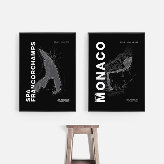 plakaty Tory wyścigowe - Zestaw 2 plakatów