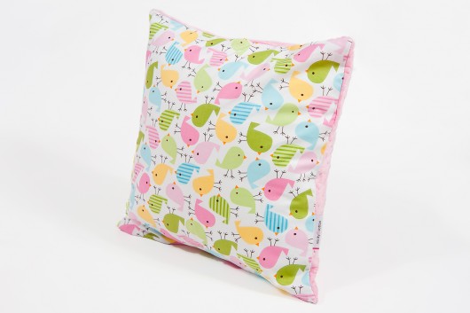 Poduszka /poszewka minky - ptaszki - 40x40 cm Minky and Cotton