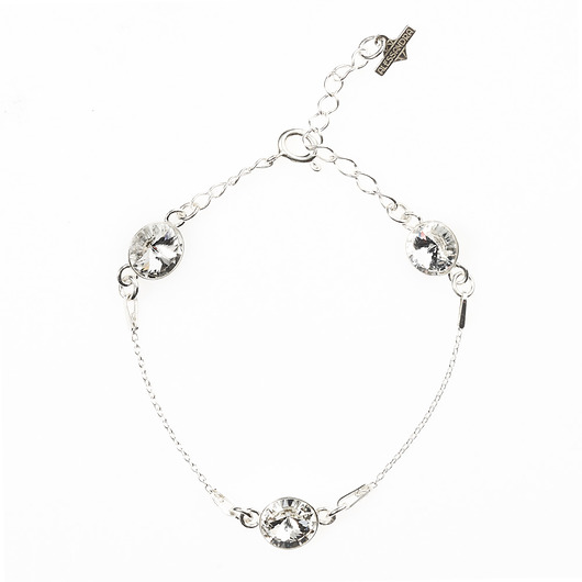bransoletki srebrne Srebrna bransoleta z kryształami marki Swarovski