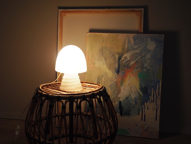 lampy stołowe Lampka nocna grzybek, duński design, lata 70, produkcja: Dania