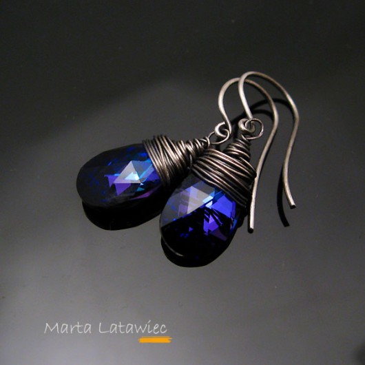 Kolczyki Swarovski O zmierzchu Marta Latawiec