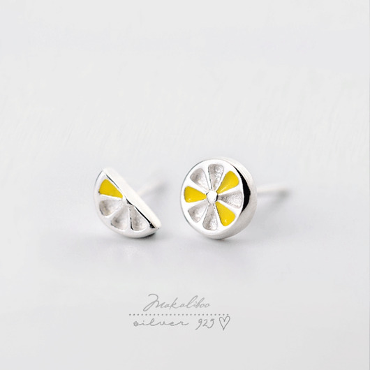 Lemon - srebrne kolczyki + box Ewa Saj  Silver