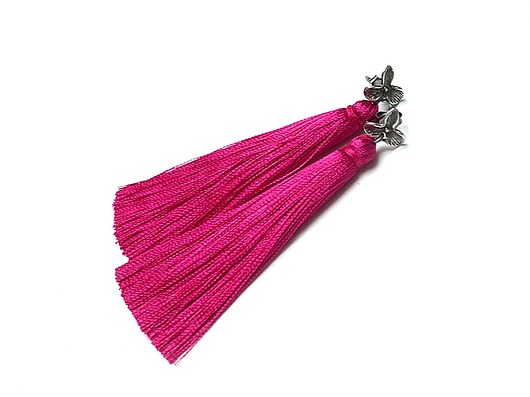 Orchid / boho/ pink - kolczyki  Katia i krokodyl