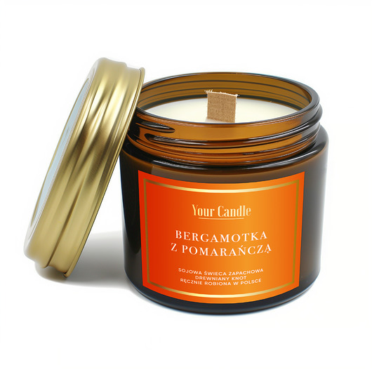 świece zapachowe Świeca zapachowa sojowa Bergamotka z Pomarańczą 120ml- Your Candle