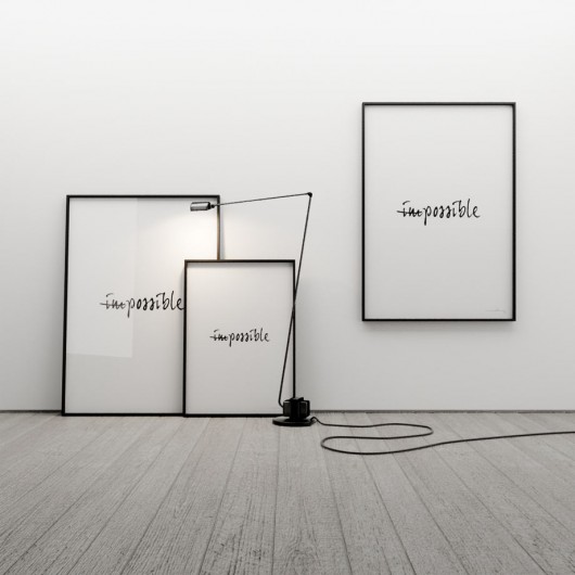IMPOSSIBLE... - grafika 70x50 MINIMALLIVING