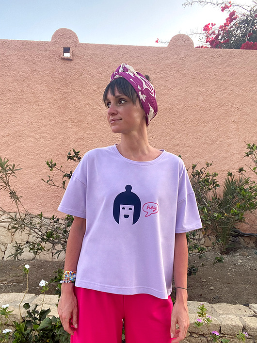 t-shirt damskie Koszulka HEY (lila)