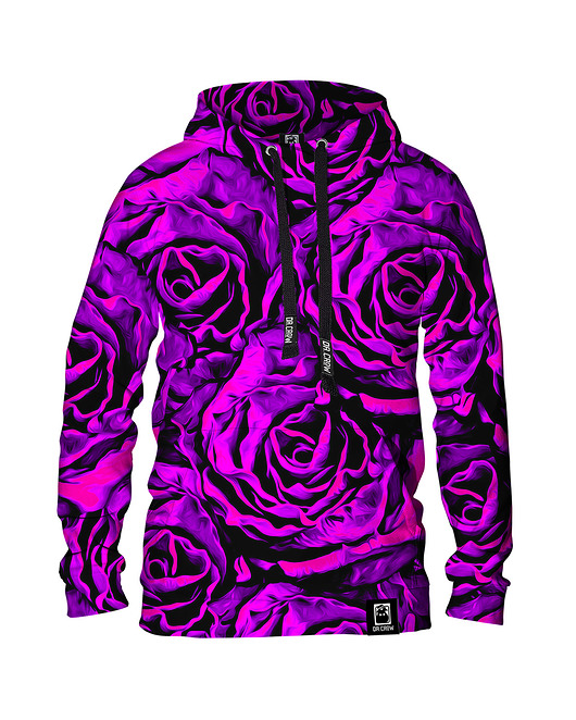 bluzy męskie Męska Bluza z kapturem Purple Roses