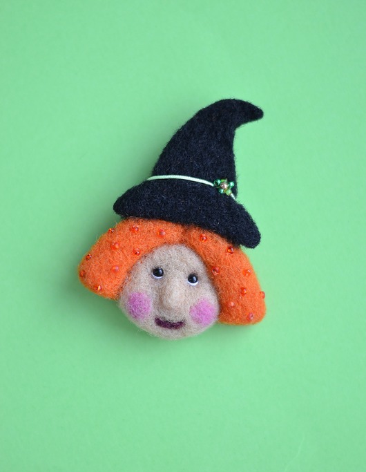 broszki Broszka Czarownica.Hallowen