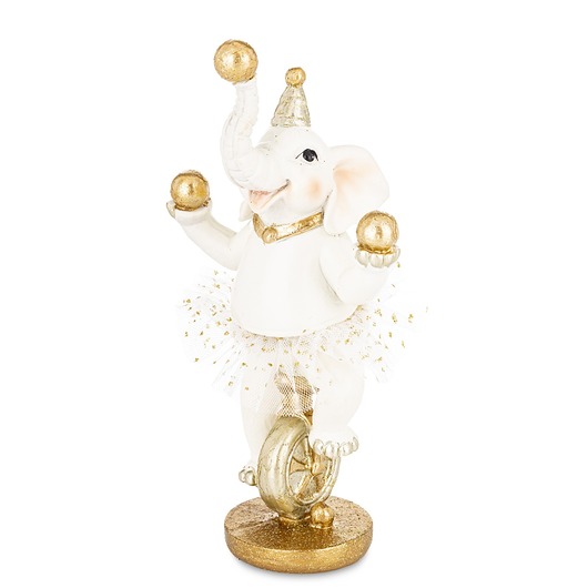 dekoracje świąteczne Figurka - słoń na monocyklu 16x9x5,5 cm CIRCO