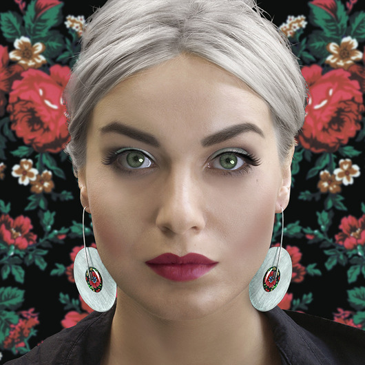 kolczyki srebrne Kolczyki srebrne CIRCLES New Folk - długie lekkie etno