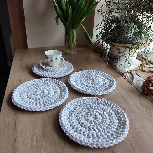 podkładki do kuchni Podkładka okrągła ze sznurka 22cm