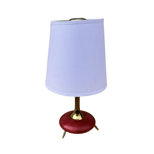 lampy stołowe Lampa stołowa z abażurowym kloszem Belgia lata 80.