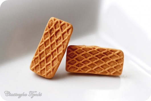 Kolczyki wafelki ciasteczkatynki
