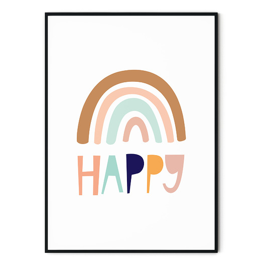 Plakat dla dzieci Happy myscandi